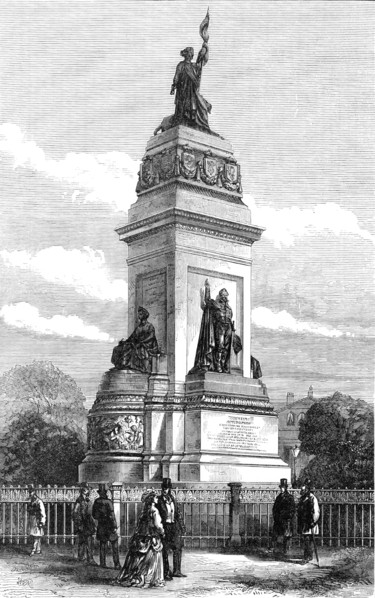 Monument of King William I. of Holland, at The Hague, 1870. Creator: W. G. M..