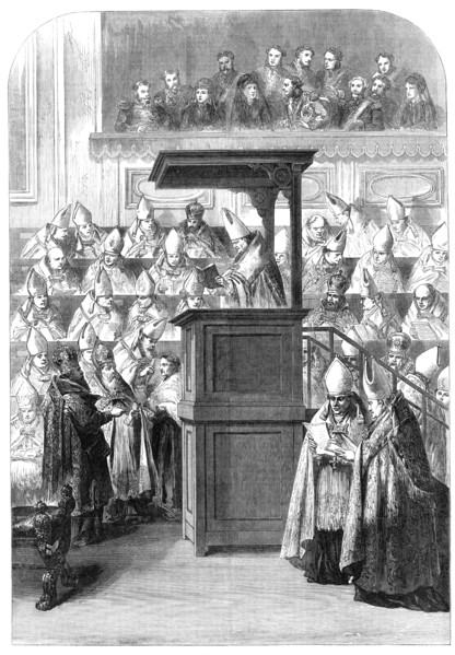 The Papal Great Council at Rome: Reading Out The Decrees, 1870. Creator: Unknown.