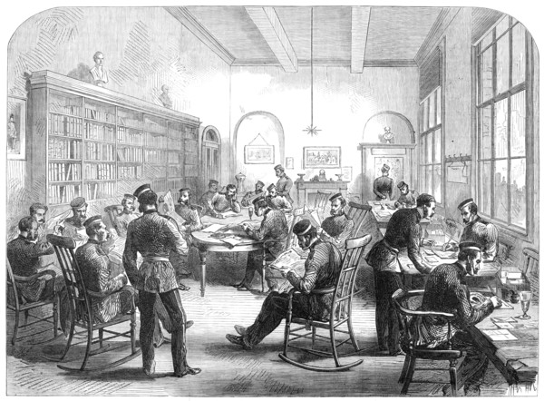 The Guards' Institute, Vauxhall-Bridge-Road: the Reading-Room, 1869. Creator: Unknown.
