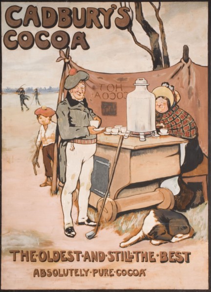 Golfing - Cadbury's Cocoa, 1895-1905. Creator: Cecil Aldin.