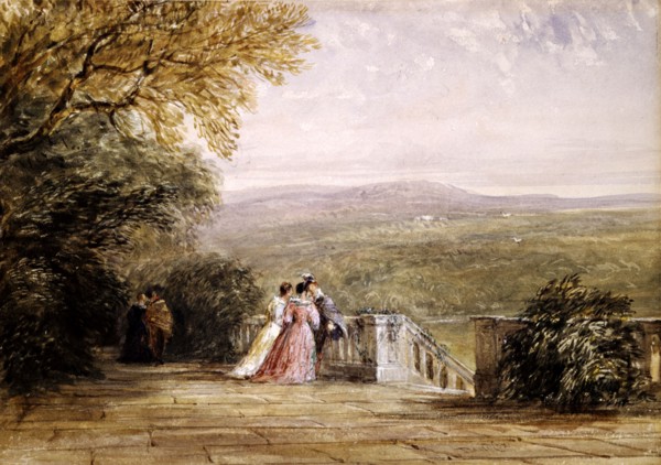 Haddon Hall, the Terrace, 1833-1834. Creator: David Cox the Elder.