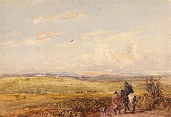 Crossing the Common, 1815-47. Creator: David Cox the Elder.