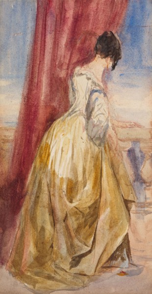 Young Woman in a Yellow Skirt, c1830s. Creator: David Cox the Elder.