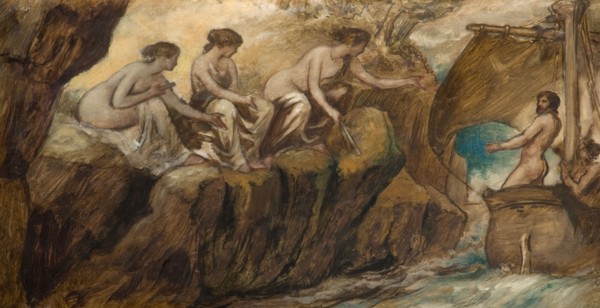 Ulysses And The Sirens, 1880. Creator: Edward Calvert.
