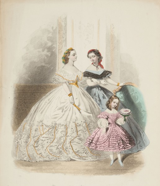 Fashion plate - Journal des Demoiselles II, 1861. Creator: Gilquin & Dupain.