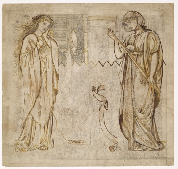 Chaucer's 'Legend of Good Women' - Ariadne and Lucretia, 1864. Creator: Sir Edward Coley Burne-Jones.