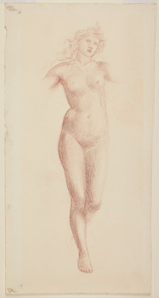 Cupid and Psyche - Female Nude - Study for Psyche, 1865-66. Creator: Sir Edward Coley Burne-Jones.