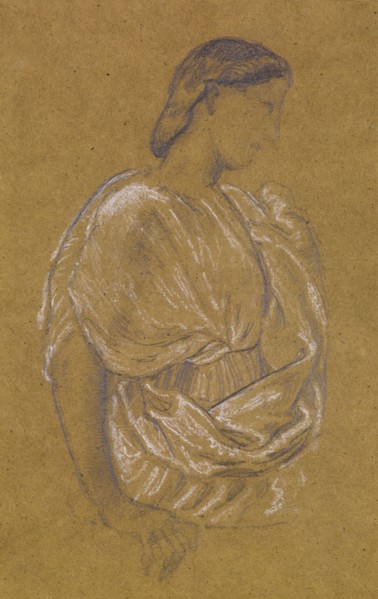 St Theophilus and the Angel - Study of a Court Lady, 1863-67. Creator: Sir Edward Coley Burne-Jones.