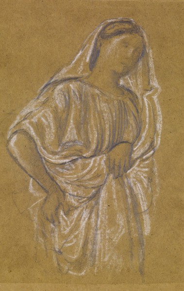 St Theophilus and the Angel - Study of a Court Lady, 1863-67. Creator: Sir Edward Coley Burne-Jones.
