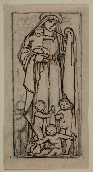 Charity - Study, 1870. Creator: Sir Edward Coley Burne-Jones.