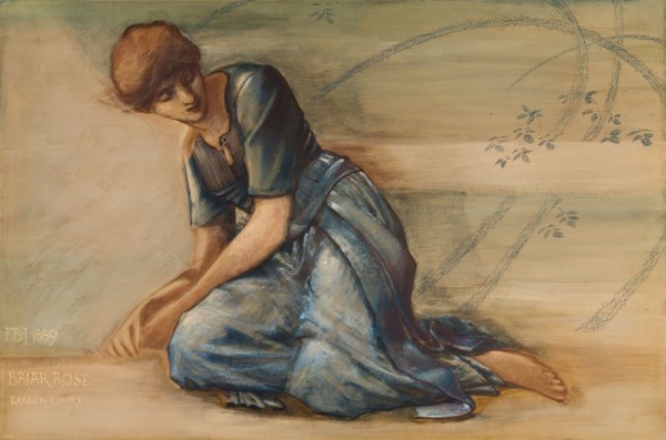 The Briar Rose Series - Study for 'The Garden Court', 1889. Creator: Sir Edward Coley Burne-Jones.