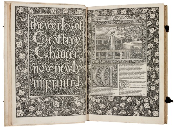 The Kelmscott Chaucer - The Works of Geoffrey Chaucer Now Newly Imprinted, 1896. Creator: Sir Edward Coley Burne-Jones.