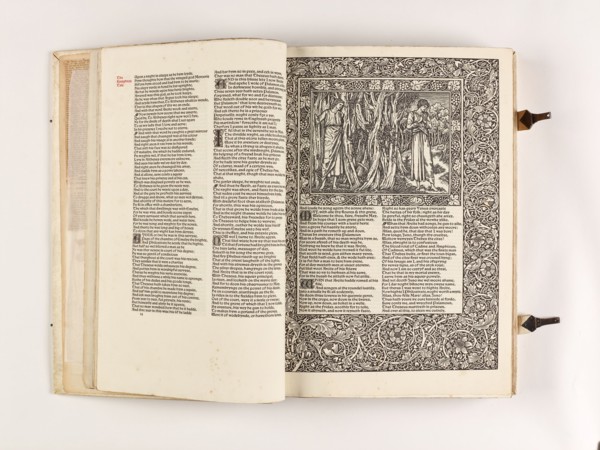 The Kelmscott Chaucer - The Works of Geoffrey Chaucer Now Newly Imprinted, 1896. Creator: Sir Edward Coley Burne-Jones.