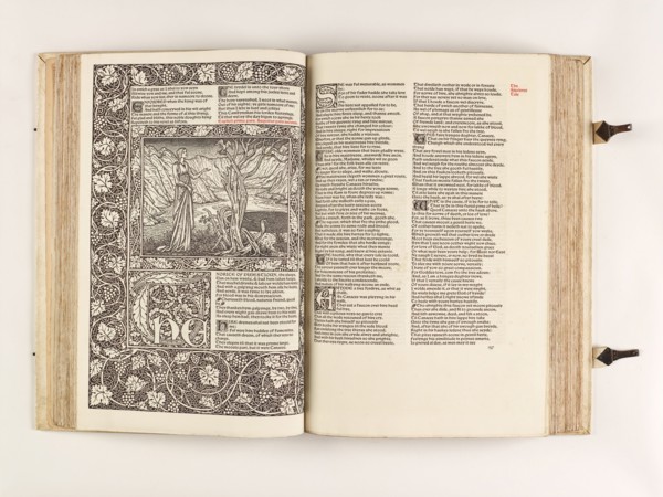 The Kelmscott Chaucer - The Works of Geoffrey Chaucer Now Newly Imprinted, 1896. Creator: Sir Edward Coley Burne-Jones.