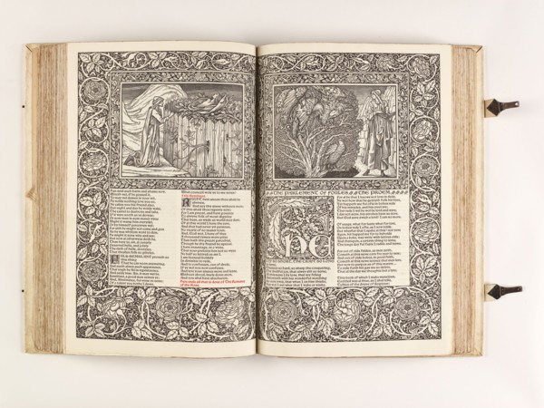 The Kelmscott Chaucer - The Works of Geoffrey Chaucer Now Newly Imprinted, 1896. Creator: Sir Edward Coley Burne-Jones.