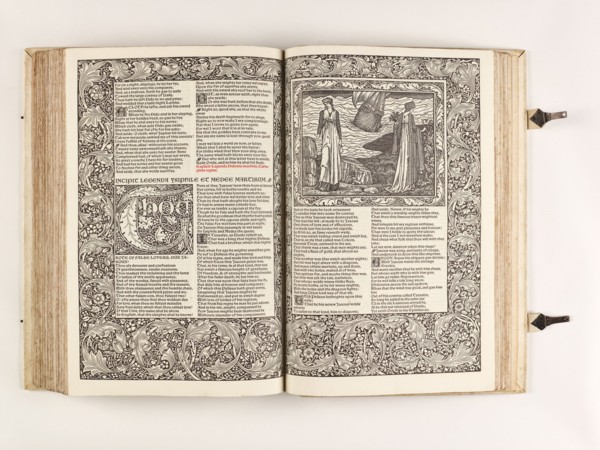 The Kelmscott Chaucer - The Works of Geoffrey Chaucer Now Newly Imprinted, 1896. Creator: Sir Edward Coley Burne-Jones.