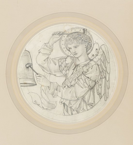 Angel playing on bells, 1865. Creator: Sir Edward Coley Burne-Jones.