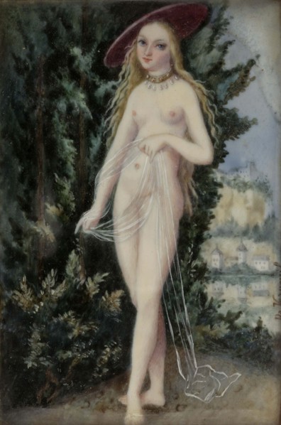 Venus, a copy of Lucas Cranach's painting, c1560s. Creator: Unknown.