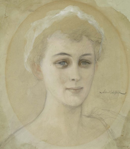 Portrait Study of Baroness Naomi (Emi) de la Chapelle, 1893. Creator: Albert Edelfelt.