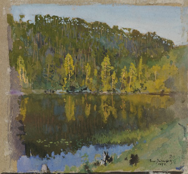Forest Pond, Landscape Study, 1894. Creator: Eero Jarnefelt.
