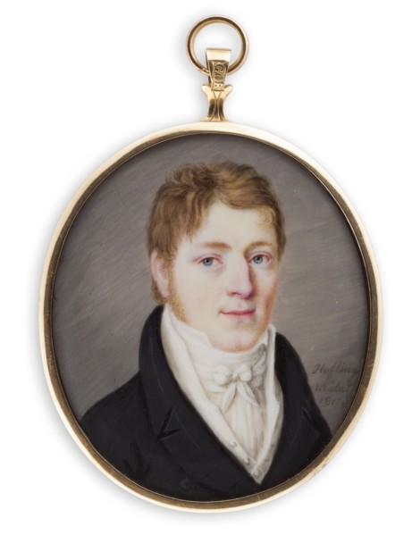 Portrait of a young man, 1811. Creator: Salomon Hofling.