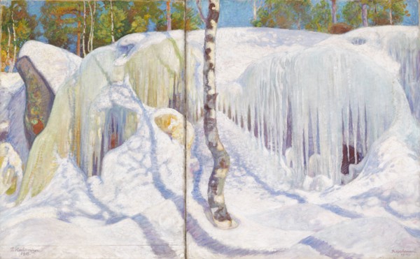 Rock Covered in Ice and Snow, 1911. Creator: Pekka Halonen.