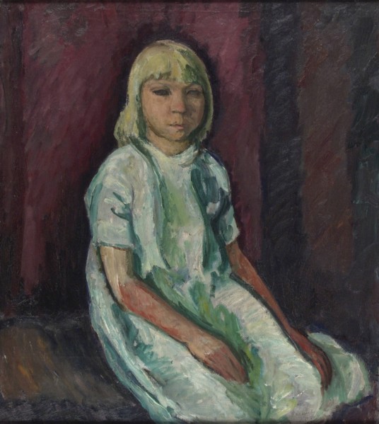 Girl Seated, 1916. Creator: William Lonnberg.