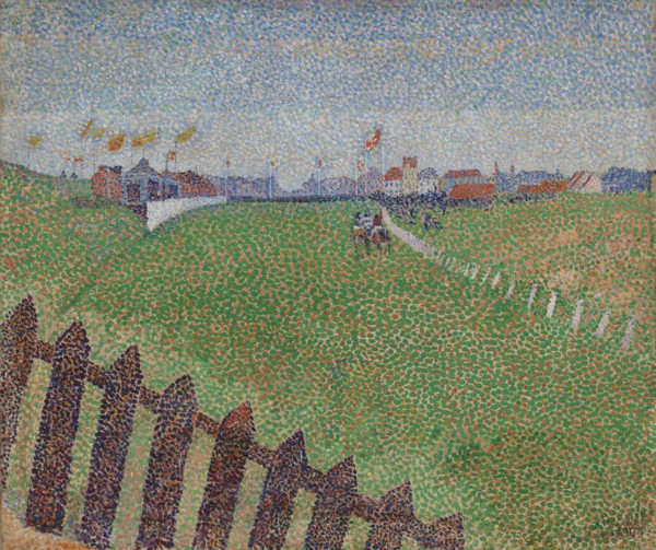The Wellington Racecourse in Drizzle (Ostende), 1888. Creator: Alfred William Finch.