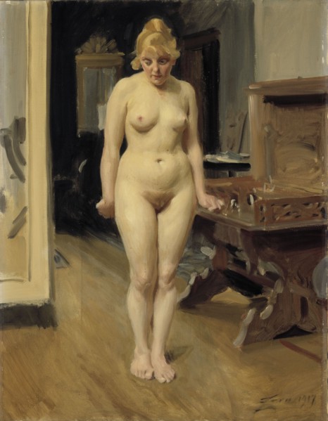The Shy Model, 1917. Creator: Anders Leonard Zorn.
