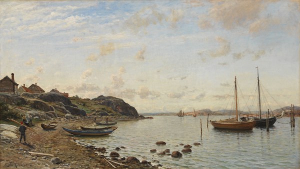 Beach scene, 1882. Creator: Berndt Lindholm.
