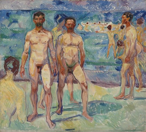 Bathing Men; Middle Age, 1907-1908. Creator: Edvard Munch.