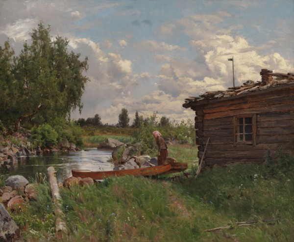 By a Stream, 1870-1879. Creator: Hjalmar Munsterhjelm.