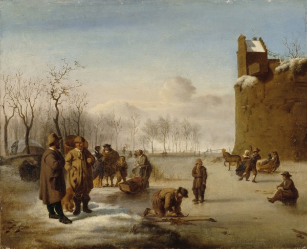 Skaters, c1863-1864.  Creator: Ida Silfverberg.