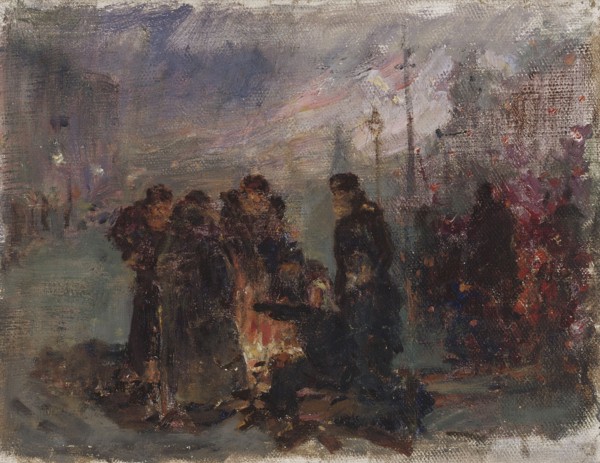 Carriage Drivers Warming Themselves. Creator: Il'ya Repin.