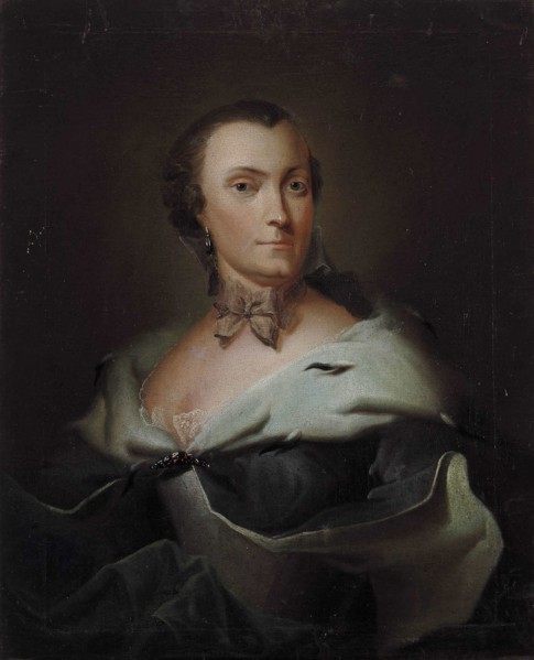Elisabeth Björman, wife of Samuel Wacklin, vicar of Laihia, 1755. Creator: Isak Wacklin.