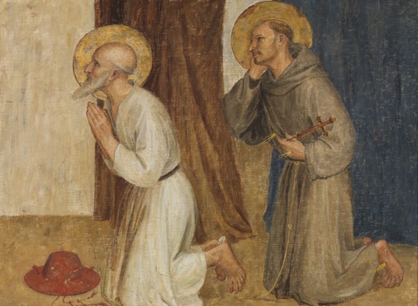P. Hieronymus and P. Franciscus, copy after Fra Angelico, 1895. Creator: Maria Wiik.