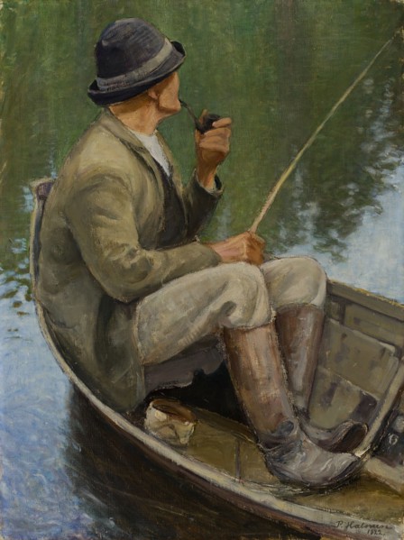 Man Fishing, 1922. Creator: Pekka Halonen.
