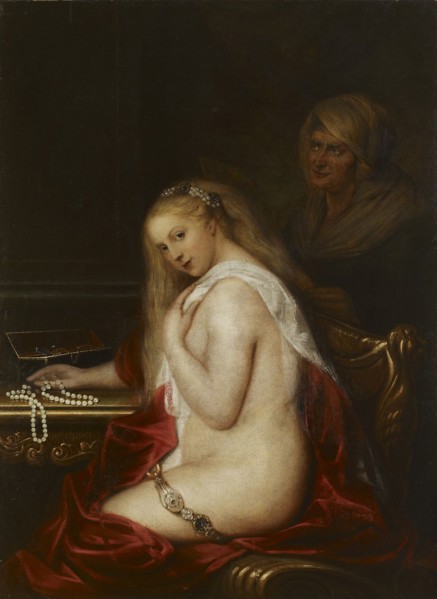 Young lady and her procurer, 1600-1699. Creator: Salomon Koninck.