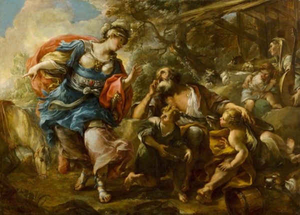 Erminia and the shepherds, 1712-1784. Creator: Stefano Torelli.