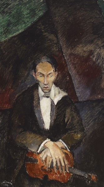 The Violin Player, 1922. Creator: Alvar Cawén.