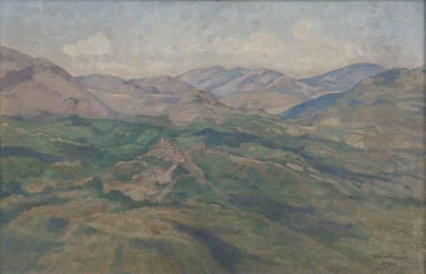 Landscape from the Sabine Mountains, 1926. Creator: Werner von Hausen.