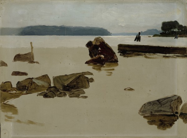 Open Sea off Haikko, study for Boys Playing on the Shore, 1884. Creator: Albert Edelfelt.