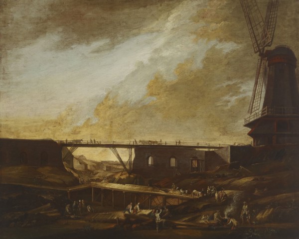 Suomenlinna under Construction, the Thunberg Mill, c1760-1763. Creator: Augustin Ehrensvard.