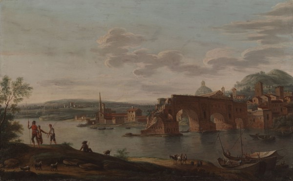 Rome, Ponte Rotto, 1756. Creator: Eugene Ceceri.