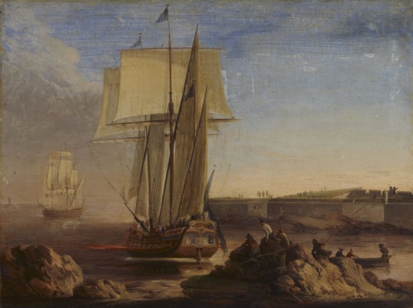 Ships in the Kustaanmiekka Strait, 1760-1765. Creator: Elias Martin.
