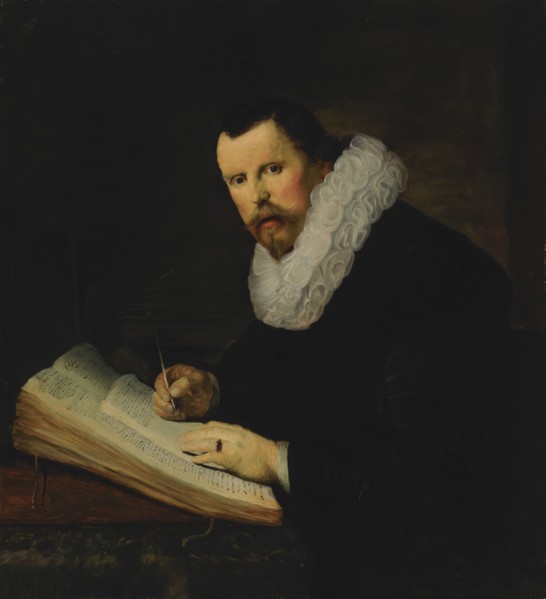 Calligrapher Lieven Willemsz van Coppenol, copy after Rembrandt, 1893. Creator: Hanna Ronnberg.