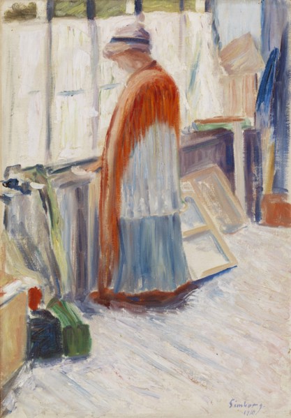 In the Studio, 1910. Creator: Hugo Simberg.