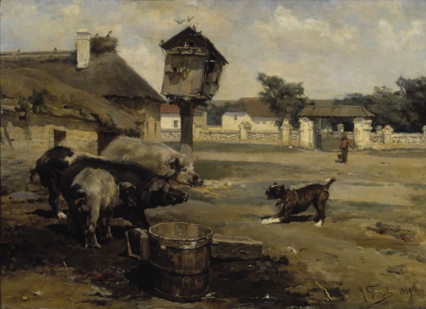 Swines, 1889. Creator: Nikolai Dmitriyevich Kuznetsov.