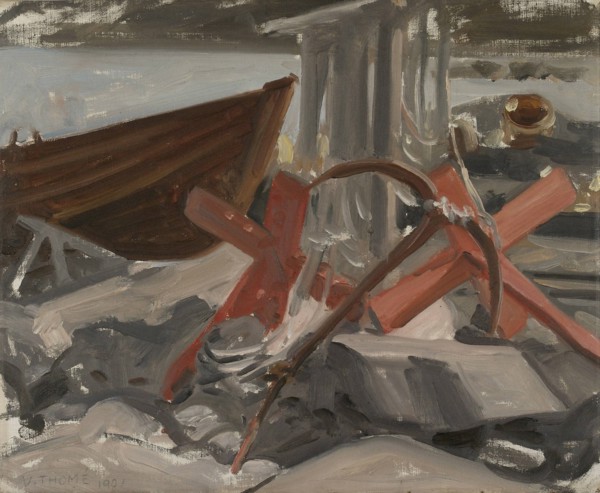 Boats on the shore, 1901. Creator: Verner Thome.