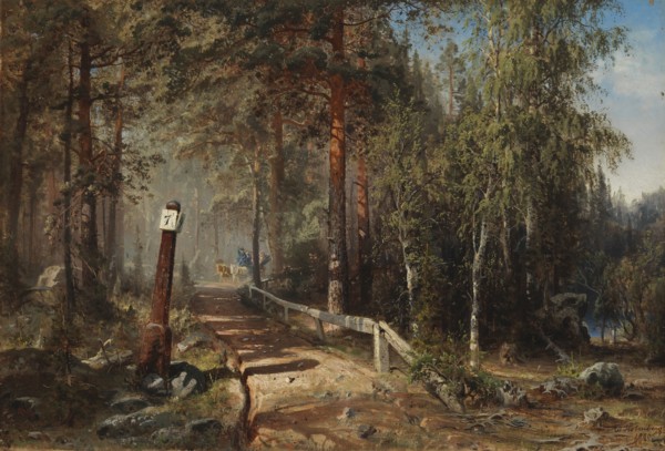 Mail Road in  Häme, 1860. Creator: Werner Holmberg.